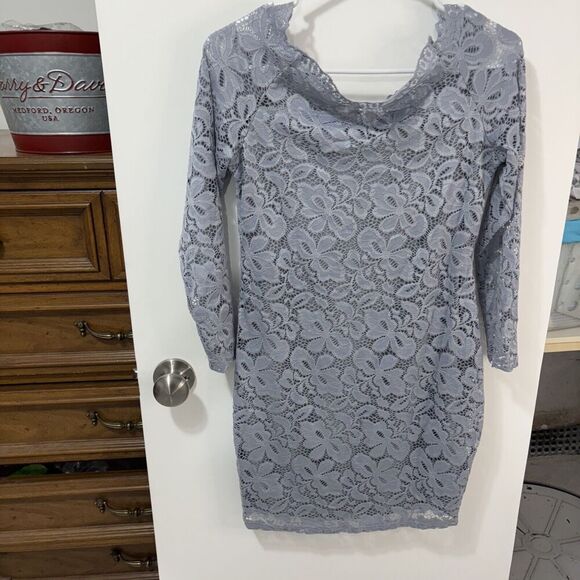 NWT Abbot Lace 3/4 Sleeves Slate Blue Small - Picture 5 of 6